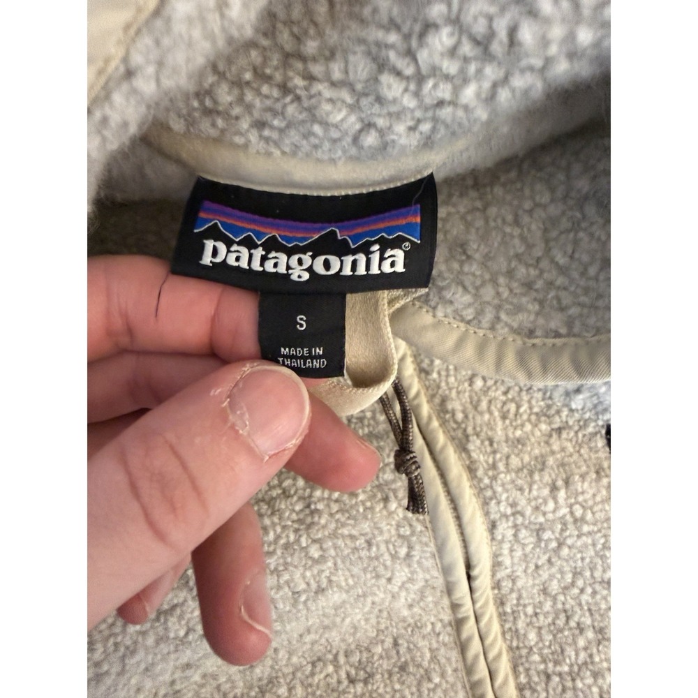 Patagonia Jacket Womens Sz S Off White Wool Fleece Sherpa Outdoor Sweater 22925 - Picture 2 of 8